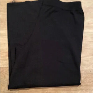 NWT Women's Keren Hart Black Wide Leg Knit Pants 1X Minimalist Monochrome